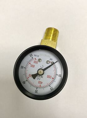 压力表 y-40 压力 0-60bar 900psi 6mpa=60bar 螺纹ZG1/4 pt 40mm