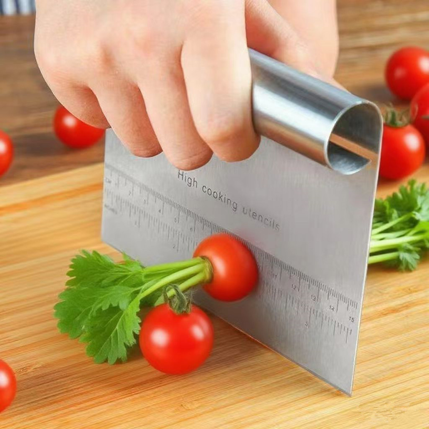 不锈钢肠粉刮板专用刮刀擀面板带刻度切面刀削面刀面粉刮烘焙工具