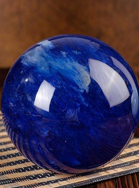 天然蓝水晶摆件 客厅家居装饰公司玄关办公室熔炼球开业乔迁礼品