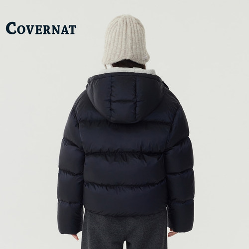 【允智同款】COVERNAT短款羽绒服保暖加厚鸭绒外套韩版休闲百搭 - 图3
