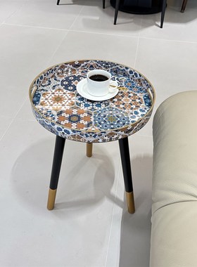 客厅装饰小桌子卧室艺术摆件边几茶几小圆桌