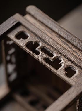 小博古架实木中式桌面桌上置物架茶宠茶杯展示架多宝阁茶壶架摆件