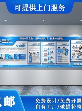 新款企业文化墙定制办公室背景墙设计团队风采照片墙制作公司展示