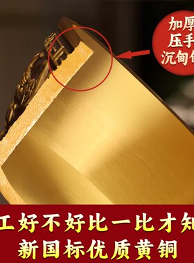 全铜聚宝盆摆件招财聚财实心铜聚宝盆家用家居客厅店铺装饰摆件