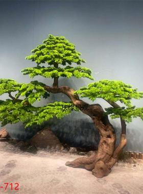 仿真松树装饰舞台拍摄酒店餐馆商场布景道具摆件假迎客松树