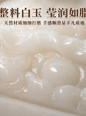 天然白玉盘龙玉玺印章摆件办公陈设开业赠礼文房收藏家居办公室