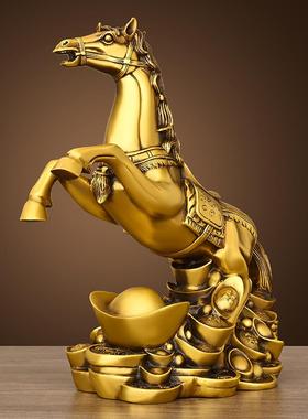 黄铜马到成功摆件铜马摆件生肖马财马办公家居工艺装饰品礼品家居