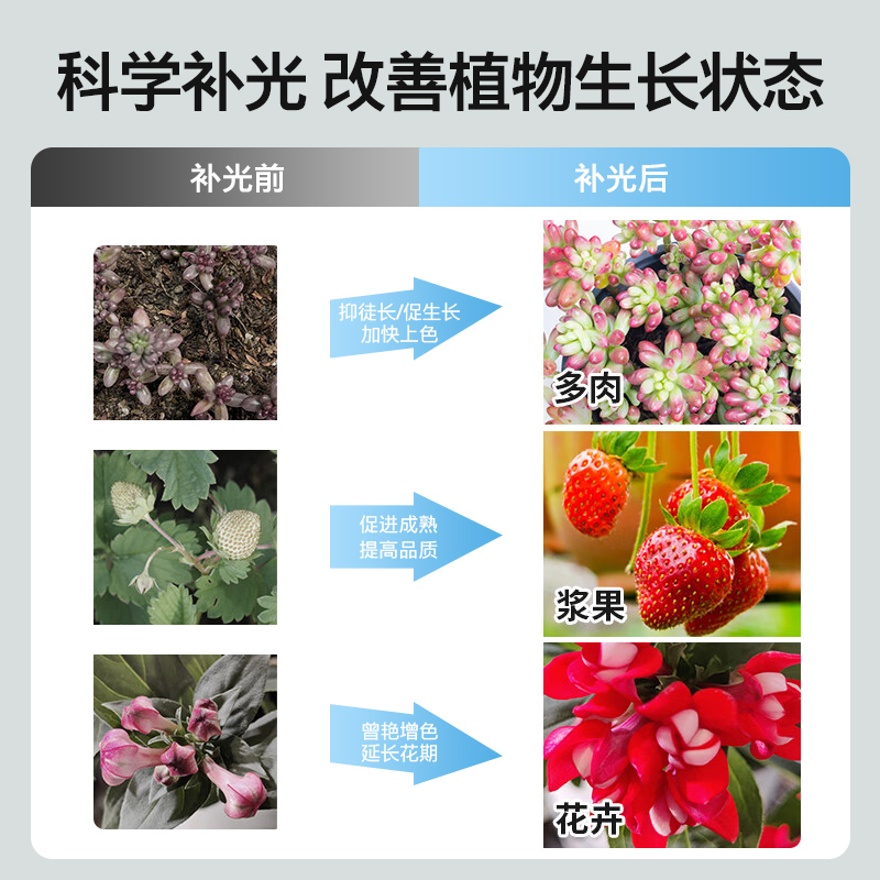 蔬菜水果补光灯大棚花卉植物全光谱生长灯led室内绿植专用太阳灯 - 图1