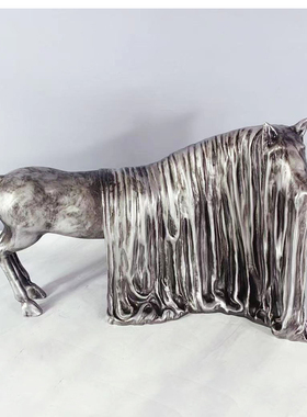 现代新中式神秘马创意摆件家居样板房间售楼处玄关博古架动物饰品