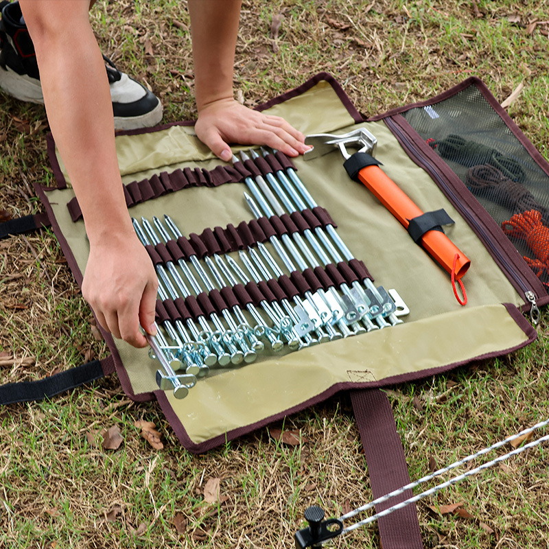 户外手提工具包野营地钉收纳包锤子帐篷配件整理袋简易营钉包 - 图0
