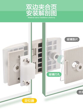玻璃门铰链 玻璃柜门合页 开孔酒柜合页展示柜门铰 工厂直销包邮