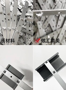 门窗窗框安装固定片带卡镀锌铁一字家具连接片铝合金木门固定拉片