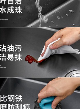 黑色纳米吧台水槽单槽304不锈钢岛台迷你小尺寸厨房洗菜盆台下盆