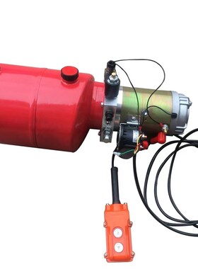 动力新款红色啓动单元12V24V堆高车堆高机双作用站油缸液压油泵电