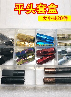 黄油枪枪头尖头平头针尖针式枪头钢枪头黄油枪黄油嘴注油嘴套盒