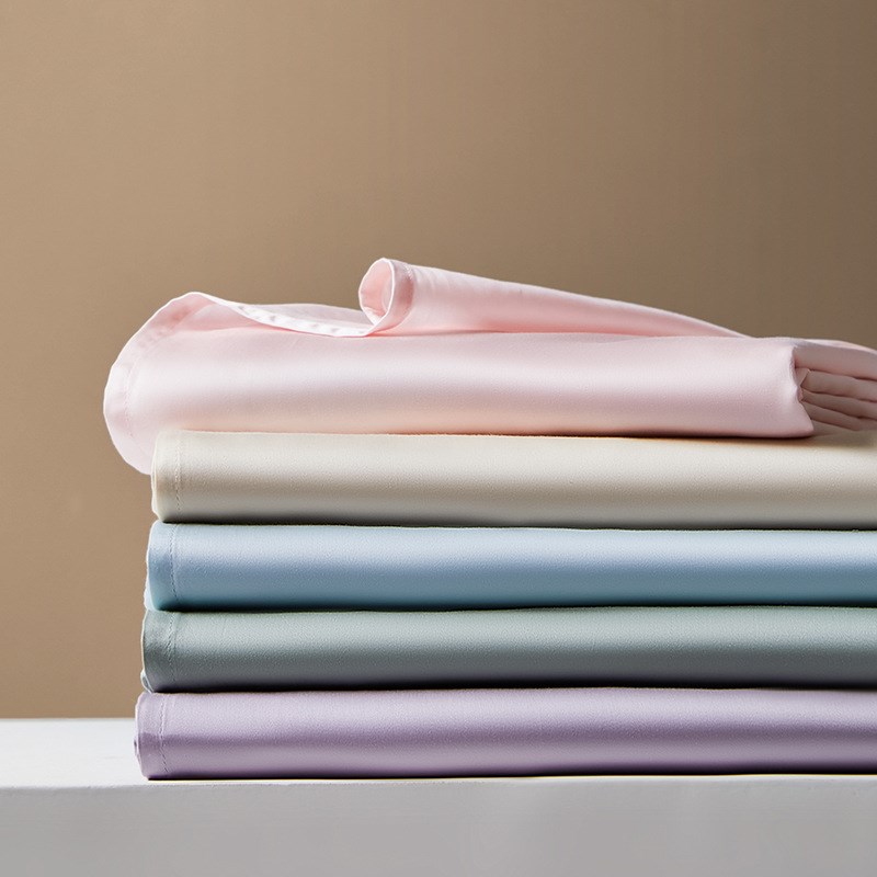 严选 A类纯色天丝床笠单件夏季冰丝床罩三件套R床垫保护罩床套全 - 图0
