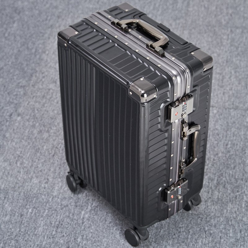 新款行李箱男女学生20寸铝框拉杆箱万向轮24寸旅行箱包密码箱 - 图1