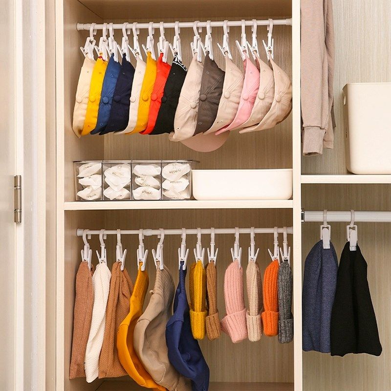 帽子收纳神器宝宝挂口水巾免打孔放挂衣帽架无痕宿舍衣柜挂钩夹子,淘宝优惠券,粉丝福利购,淘宝优惠卷