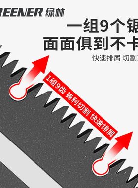 德国手锯锯子家用小型手持锯树神器手工锯木工板锯木头园林锯伐木