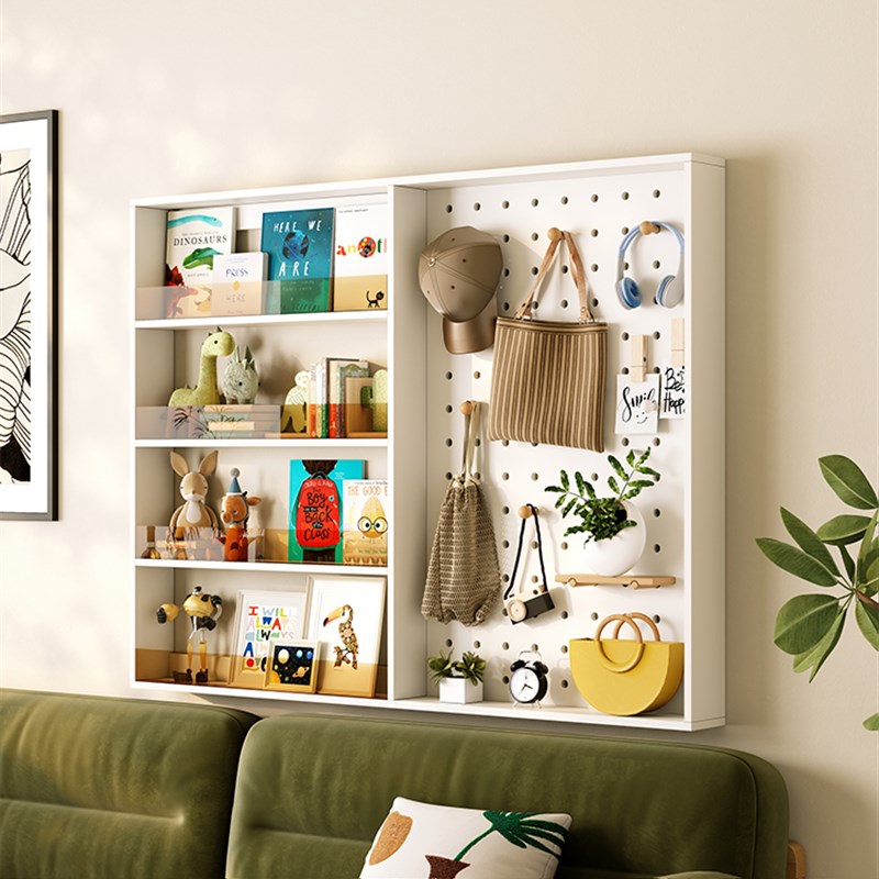 Sofa rear storage rack wall-mounted bookshelf tool wall-mounted C board hole board hanging board wall display rack shape