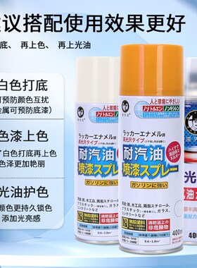 黄红色耐汽油漆涂鸦摩托车翻新改色孔雀DIY蓝防腐金属自喷漆油箱