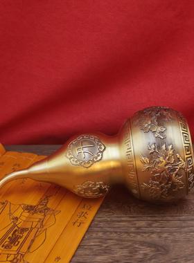 黄铜精雕葫芦花开富贵葫芦麒麟葫芦五牛葫芦龙头葫芦家居摆件