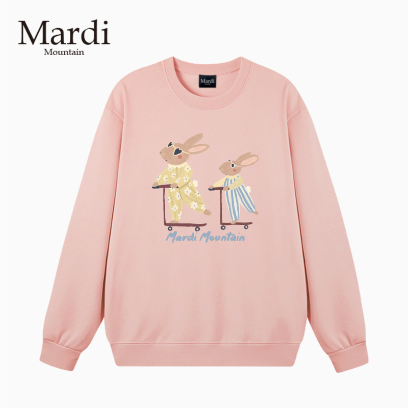 官方旗舰店Mardi Mountain韩国正品2025秋冬款印花套头圆领女卫衣 - 图3