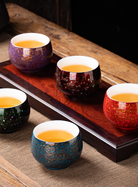 墨染留香德化纯手工羊脂玉白瓷品茗杯大漆器主人杯子陶瓷茶杯茶盏