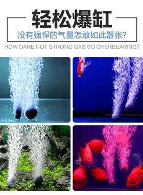 森森格池鱼缸增氧泵大功率养鱼氧气泵CQ家用静音充氧泵电池两用