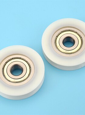 U槽轴承滑轮尼龙轮12mm内孔直径从动轮钢丝绳1cm过线导轮12*60*14