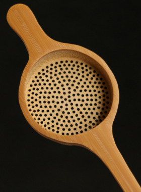 一体形成老玉竹纯手工制作打孔茶道茶漏茶叶过滤器竹器茶具零配竹