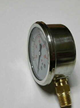 耐震压力表 ytn-63i 0-100bar/1500ps i铜接头 不锈钢外壳 68mm