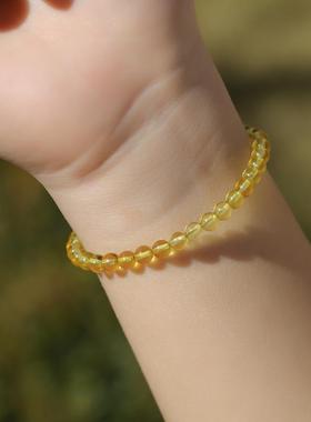 天然俄料老蜜蜡白花蜜手串108颗鸡油黄满蜜圆珠手链男女款念珠