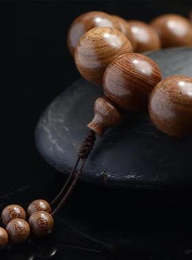 金丝檀木手串金丝楠木乌木阴沉木佛珠车挂男女士情侣紫檀手持20MM