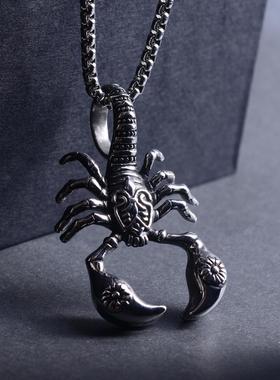 钛钢项链男吊坠个性潮人挂件饰品韩版学生简约十字架吊坠项链男潮