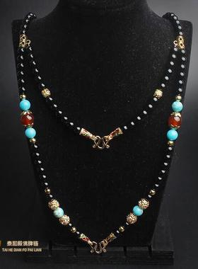 泰国佛牌链子双挂两挂两尊项链挂链绳玛瑙水晶白粉玉髓多挂吊坠绳