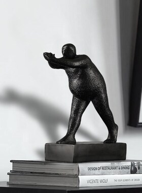 现代装饰品摆f件高级感小众艺术个性简约格调软电视墙书柜酒柜摆