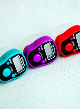 10个装 LED夜光灯戒指型念数计数器电子用品手指记数机