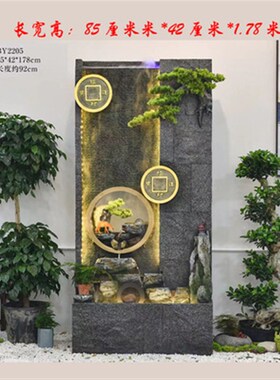 水幕墙假山流水造景屏风酒店庭院公司别K墅隔断景观鱼池水景摆件