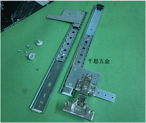 嵌入式隐形电视导轨隐藏式平开门滑轨橱柜暗藏轨道侧装上翻门 - 图0