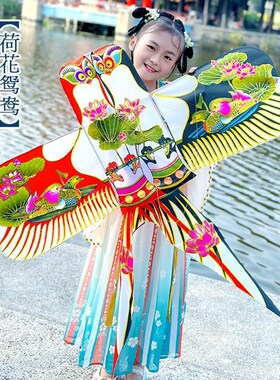 潍坊特色沙燕风筝传统纸鸢造型多款选装饰放飞汉服拍照道具中版风