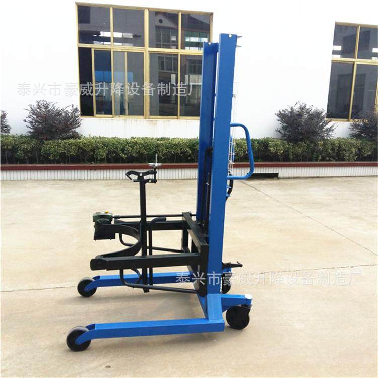 供可倾斜式油桶堆高倾倒车 手动液压圆桶升降车 翻转油柒桶手拉车,淘宝优惠券,粉丝福利购,淘宝优惠卷