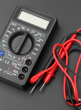 DT830B数字万用表832万能表DT830D测电压电阻二三极管 有电池表笔