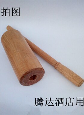 擀面走锤省力披萨捍杆面棍杖面点滚轴梨木干面面条滚轮工具厨房用