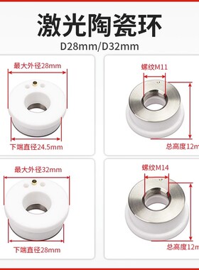 激光陶瓷环光纤切割机陶瓷环激光陶瓷体嘉强万顺兴激光切割头配件