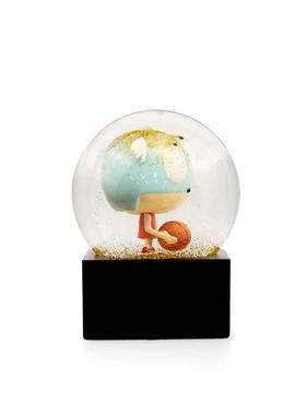 创意雪花球摆件 篮球运动树脂水晶球摆件个性礼物雪花树脂雪花球