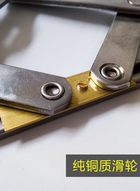 断桥铝合金窗户304不锈钢重型铰链限位合区四连杆4.0加厚塑钢滑撑