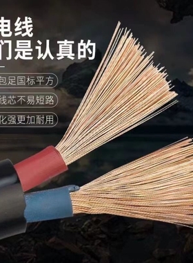 国标电线家用电源线延长线电动车充电线防水电线防冻电线空调电线