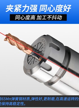 高精度非标大孔径er夹头弹簧数控雕刻机筒夹er11 16 20 25 32 40