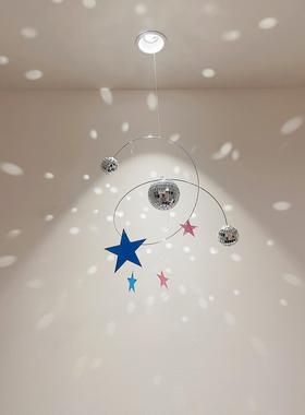 星星夜空反光挂饰房间装饰手工diy材料包卧室客厅氛围感镭射灯球